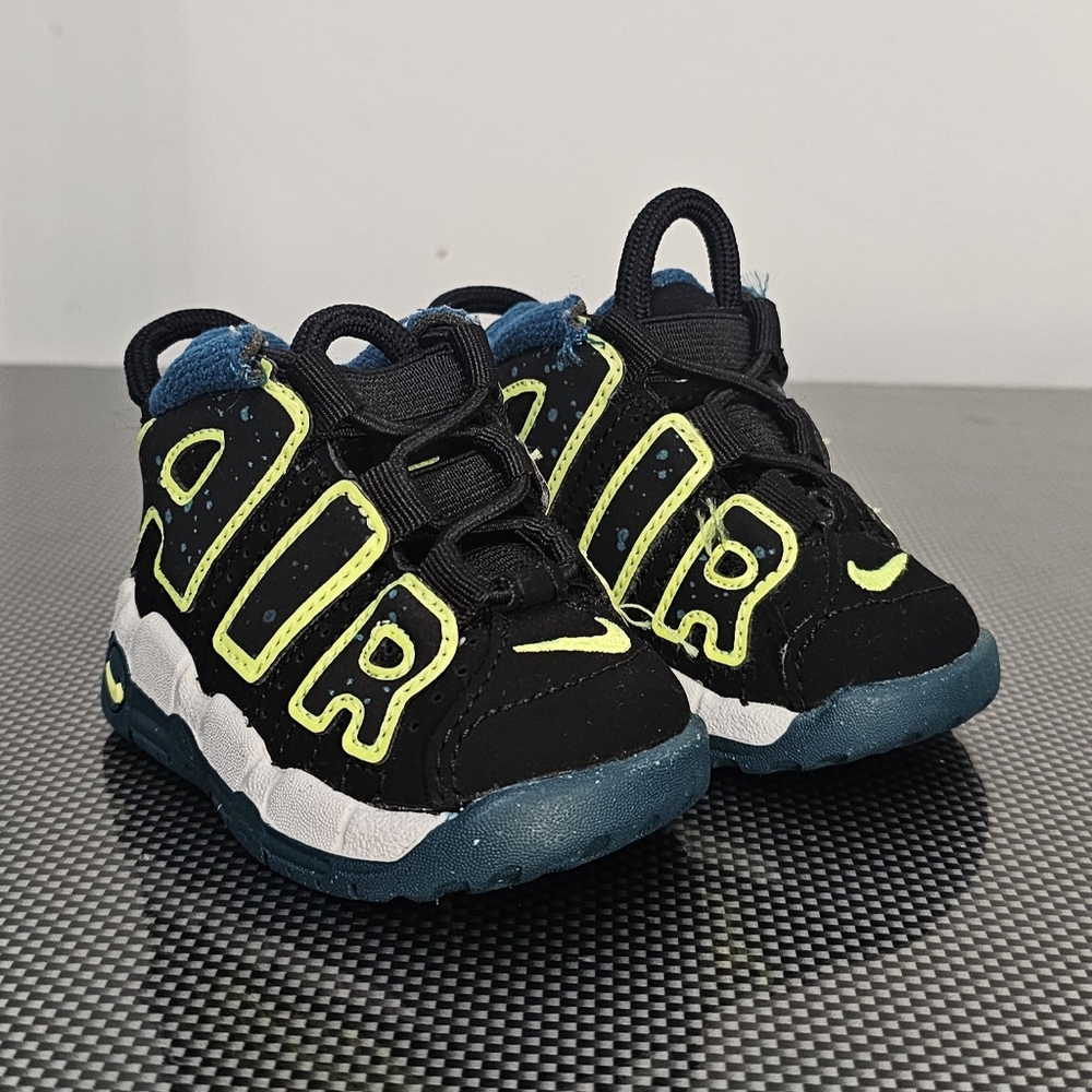 Nike Air More Uptempo "Black/Geode/Teal" BRAND NEW Toddler 2C